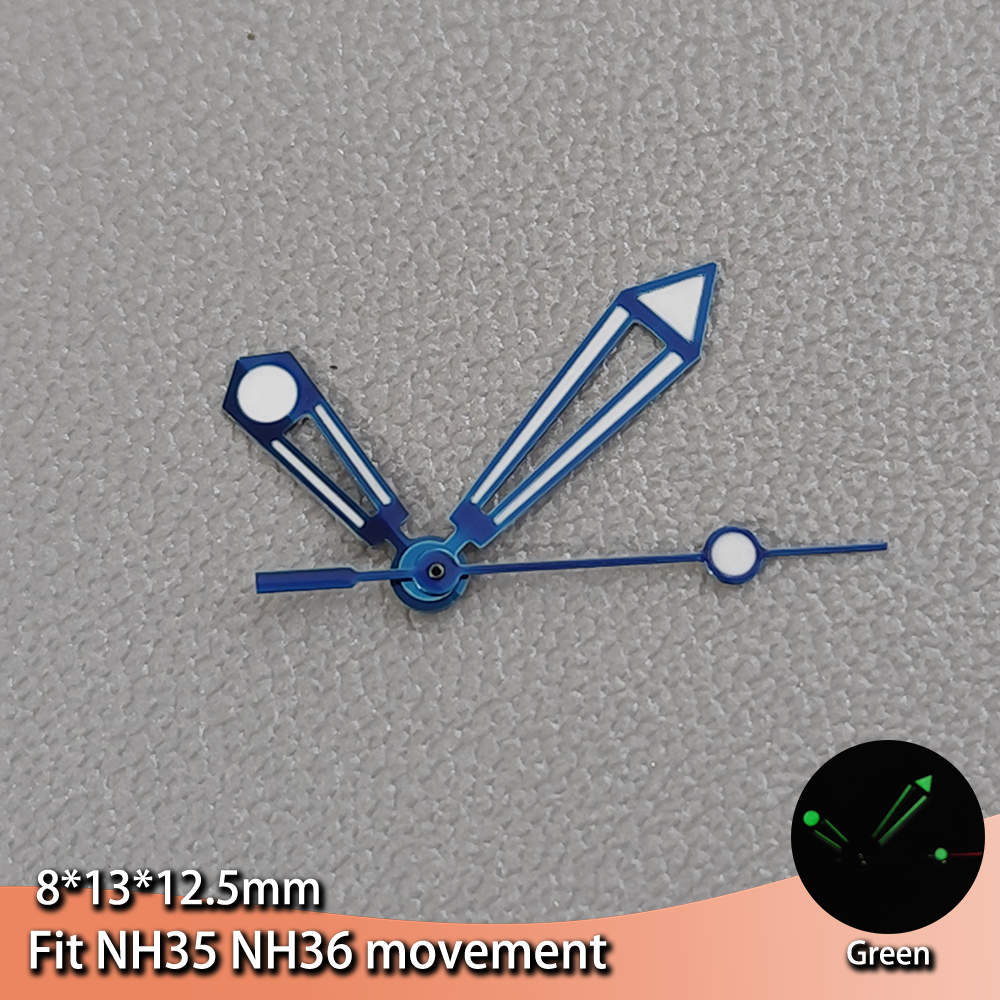 Luminous Green Watches Hands for NH35 NH36 Series ETA 2836 2824 Miyota 8205 8215