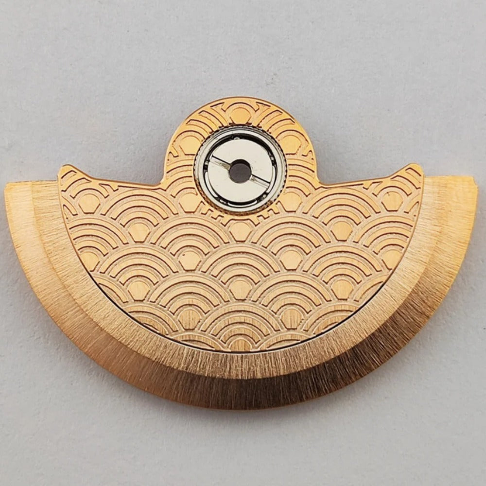 Rose Golden Waved Modified Rotor Oscillating Weight for NH35 NH36 Movement Watch Part