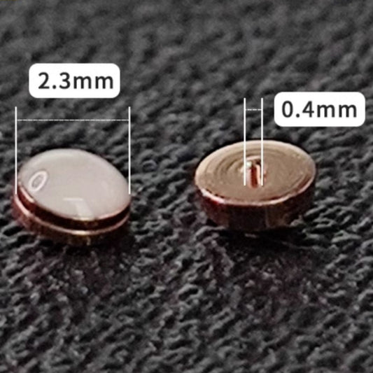 Rose Gold base green lume pip set for RLX Submariner bezel replacement, 3pcs small hole design.