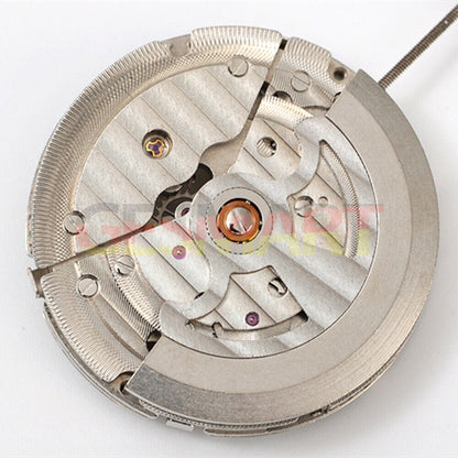 Silver hollow balance wheel automatic watch movement by Asian Dandong, showcasing intricate mechanical craftsmanship.