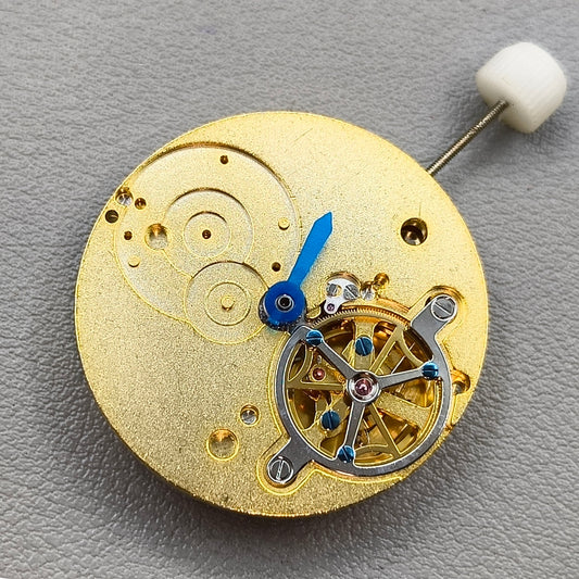 Men Golden Hollow Automatic Mechanical Movement Small Second@6 3 Hands