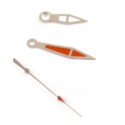 Orange and silver watch hands for Miyota 8205 8215 821A, Mingzhu 2813 movements, precise accessory