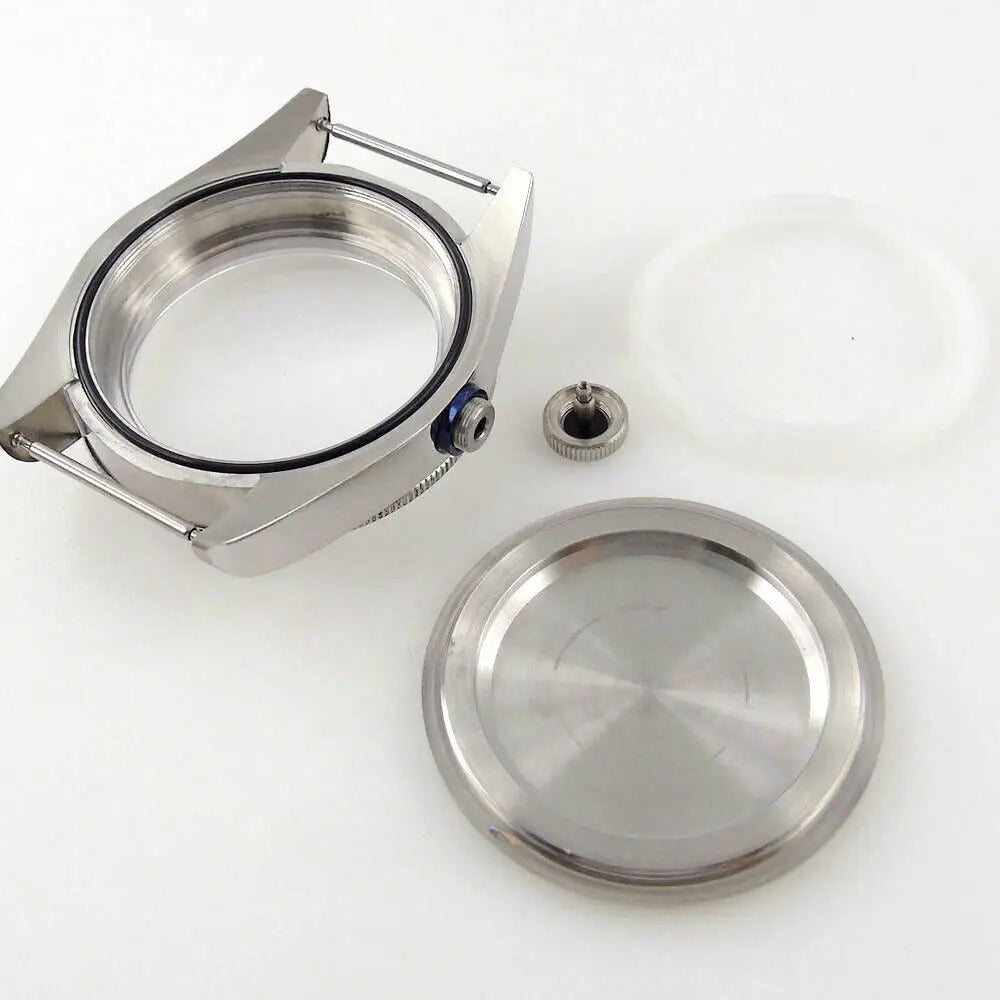 40mm Bliger Solid Steel Sapphire Glass Watch Case Fit For NH35 NH36 Black Bay