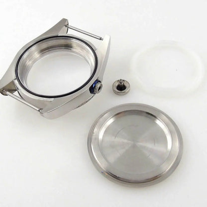 40mm Bliger Solid Steel Sapphire Glass Watch Case Fit For NH35 NH36 Black Bay