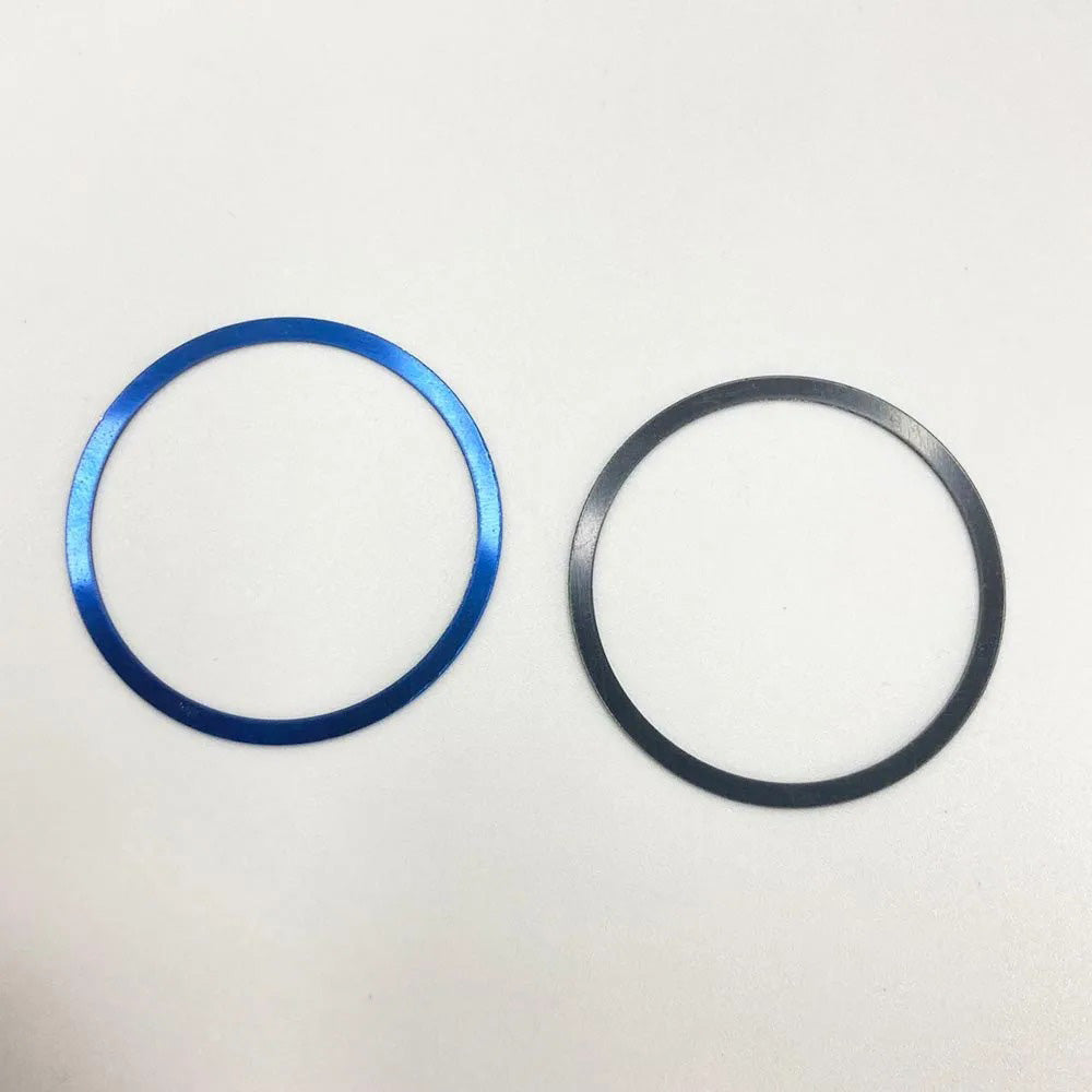 38.5mm flat aluminum bezel for men's diving watch, durable replacement accessory without luminous features.