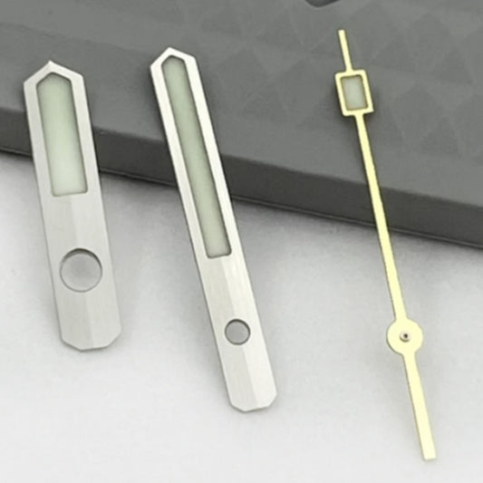 Golden matte second hand with C3 green lume for SPB143J1, NH35 NH36 watches.