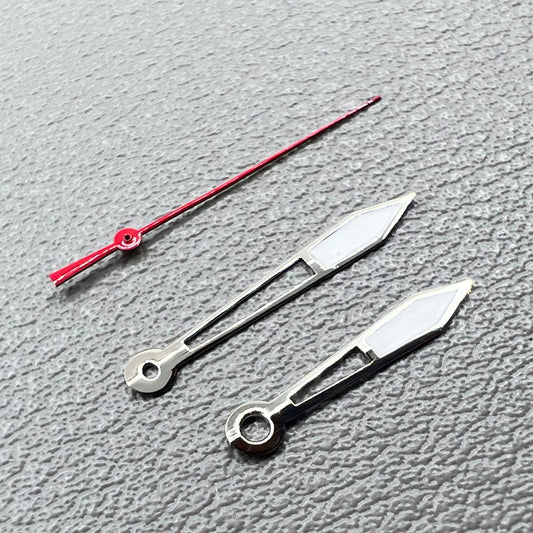 2 Sets Green Lume Silver Trim Hollow Hands Set for Ronda 515 Movement