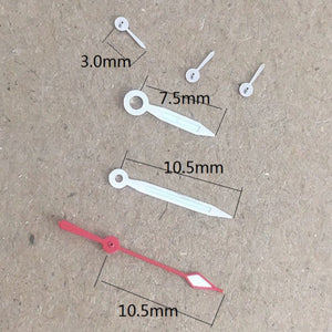 10.5mm silver trim 6 Hands Watch Hands for Miyota 2035 Quartz Movement