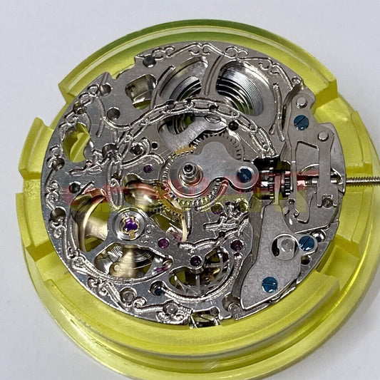 China Made 2813 silver automatic mechanical watch movement compatible with 8205 and 8200 models.
