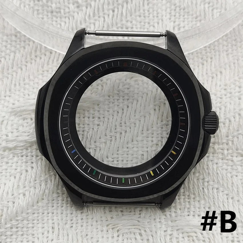 39MM Stainless Steel Colorful Ring Sapphire Glass Cover 5ATM for NH35/NH36/NH70