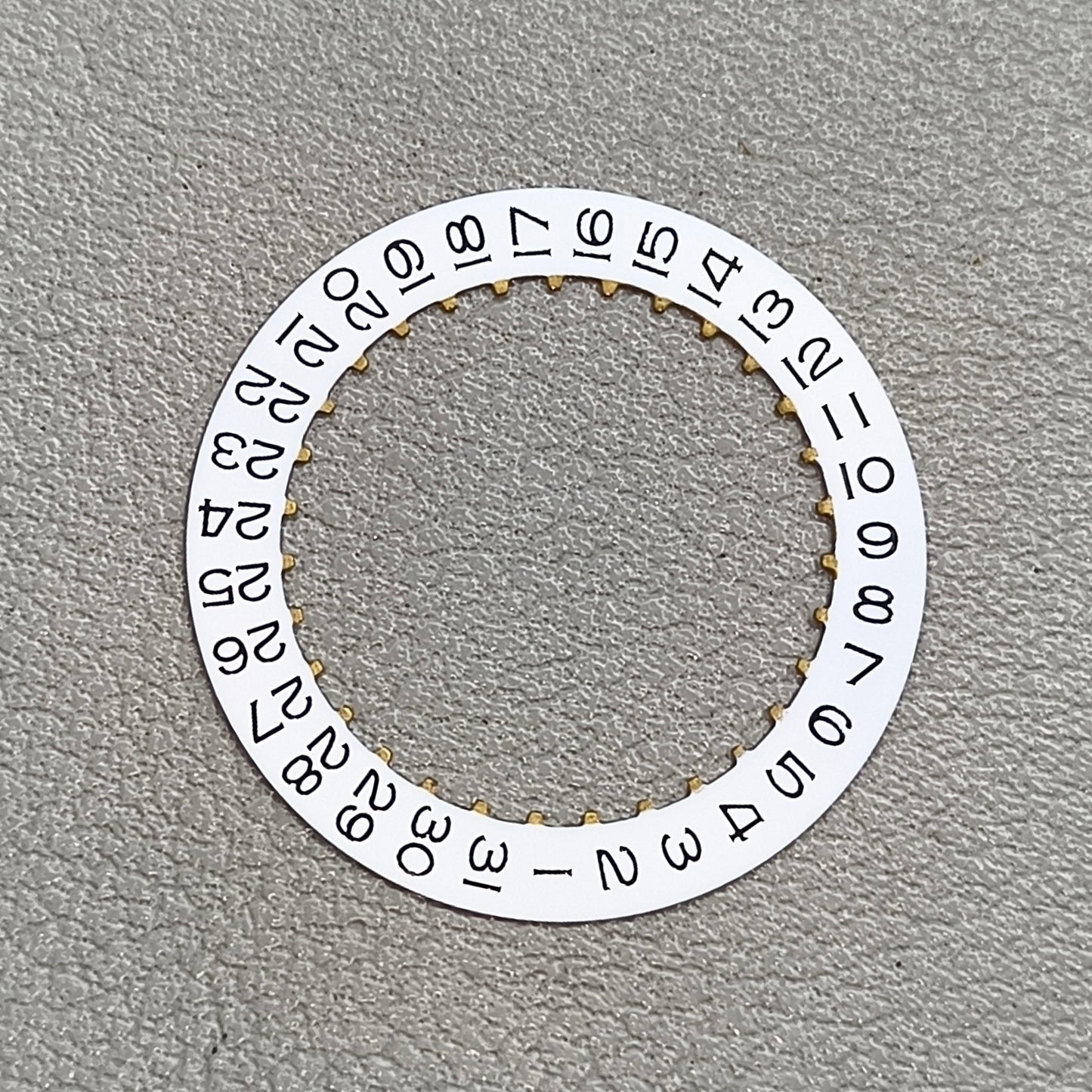 White Date Disk Wheel Black Font for ETA 2836 Movement Date@3
