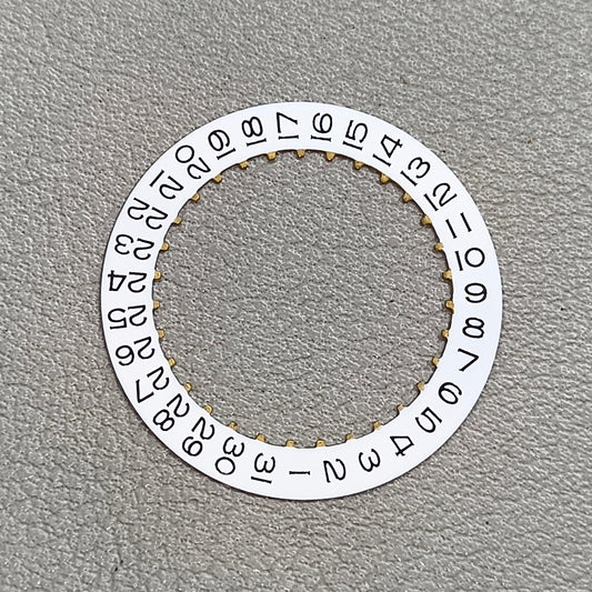 White Date Disk Wheel Black Font for ETA 2836 Movement Date@3