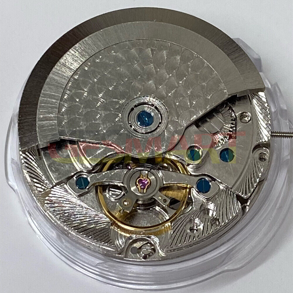 China Made Press Skip Calendar watch with automatic movement, sporty design, small second subdial at 6/9/12 o'clock.