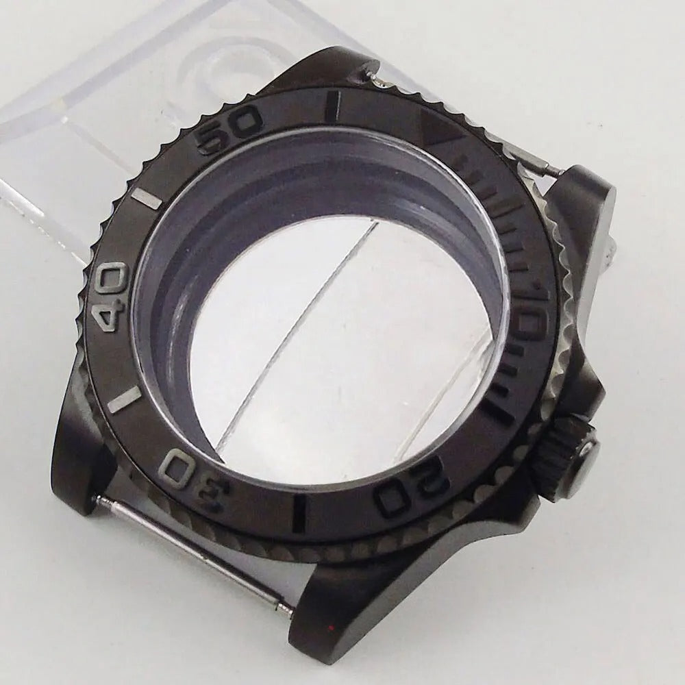 40mm Sapphire Glass Ceramic PVD Watch Case Fit Eta 2824 2836 Miyota NH35 NH36