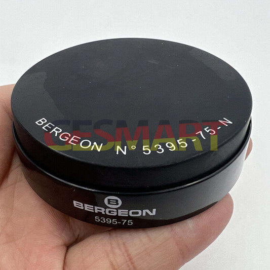 Bergeon 5395-75-N black gel watch case cushion, 75mm, ideal for protecting watches during repair