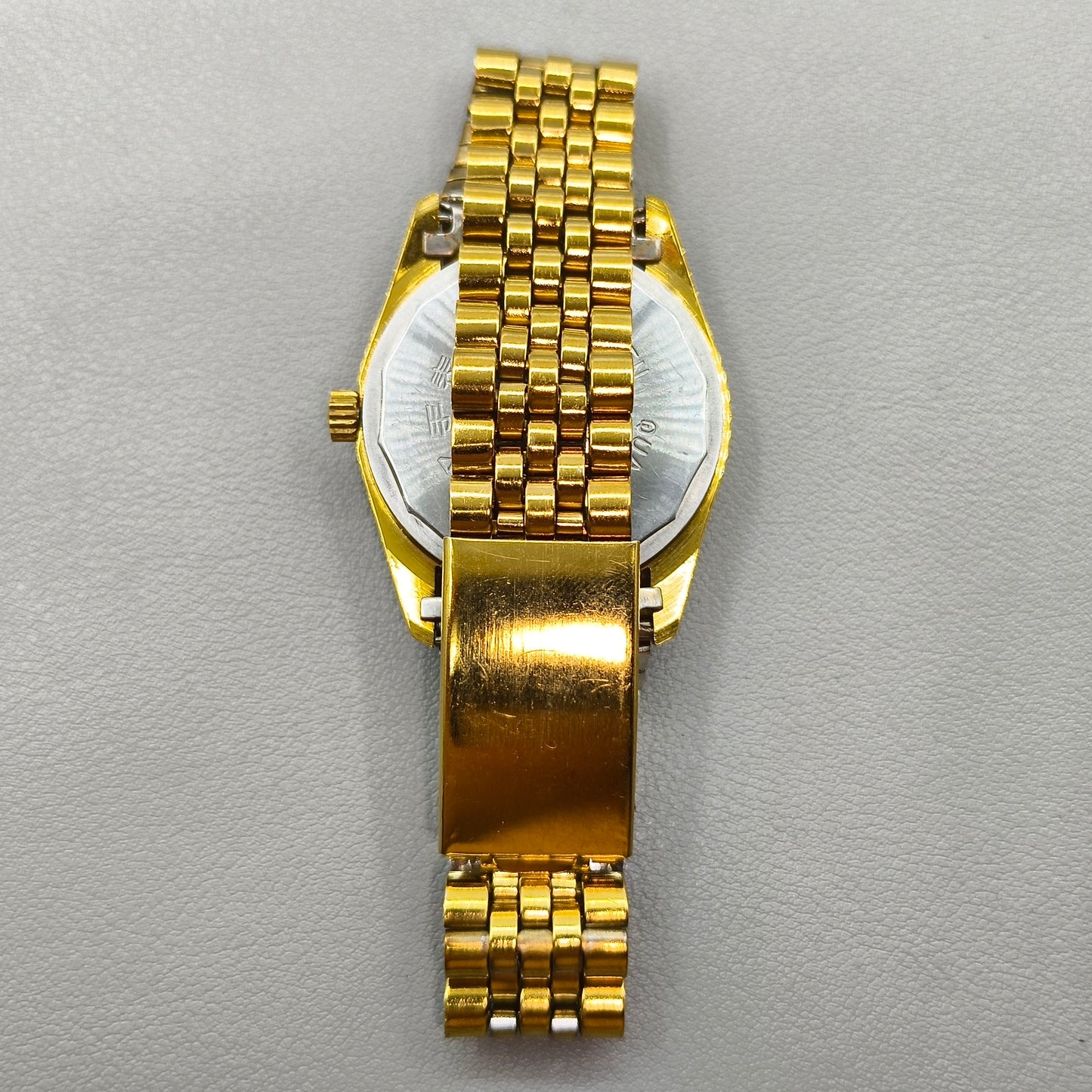 38mm 17 Jews Golden Dial Single Calendar Wudang Steel Manual Mechanical Watch