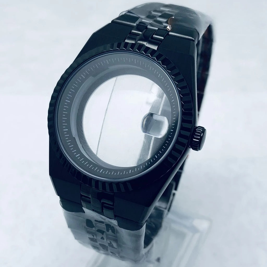 904L Stainless Steel 40mm Land-Dwellwe Watch Case+Strap Sapphire Glass for NH35
