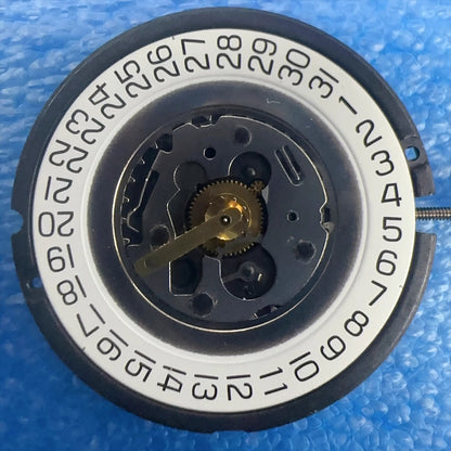 Swiss Made ETA805.114 quartz watch movement with 3 hands and date at 3 o'clock, precision parts.