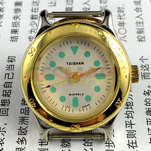 28mm TAISHAN Manual Mechanical Lady Watch 19 Jews Golden Case with Numeric Mark