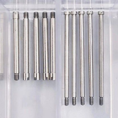 100Pcs stainless steel screws for Rolex watch bands, versatile sizes for strap repair and adjustment.