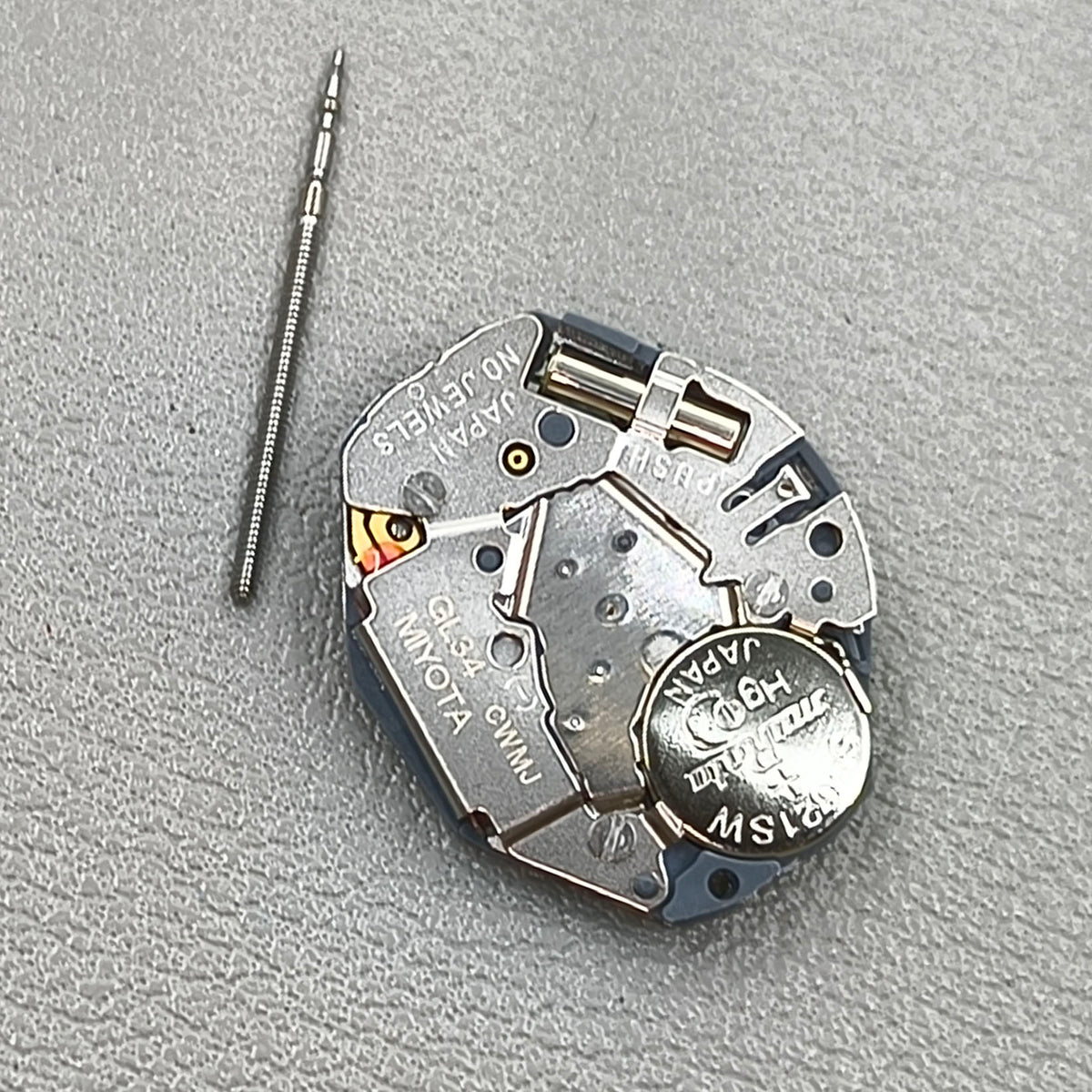 Japan Miyota GL34 Watch Quartz Movement 3 Hands Silver Plated