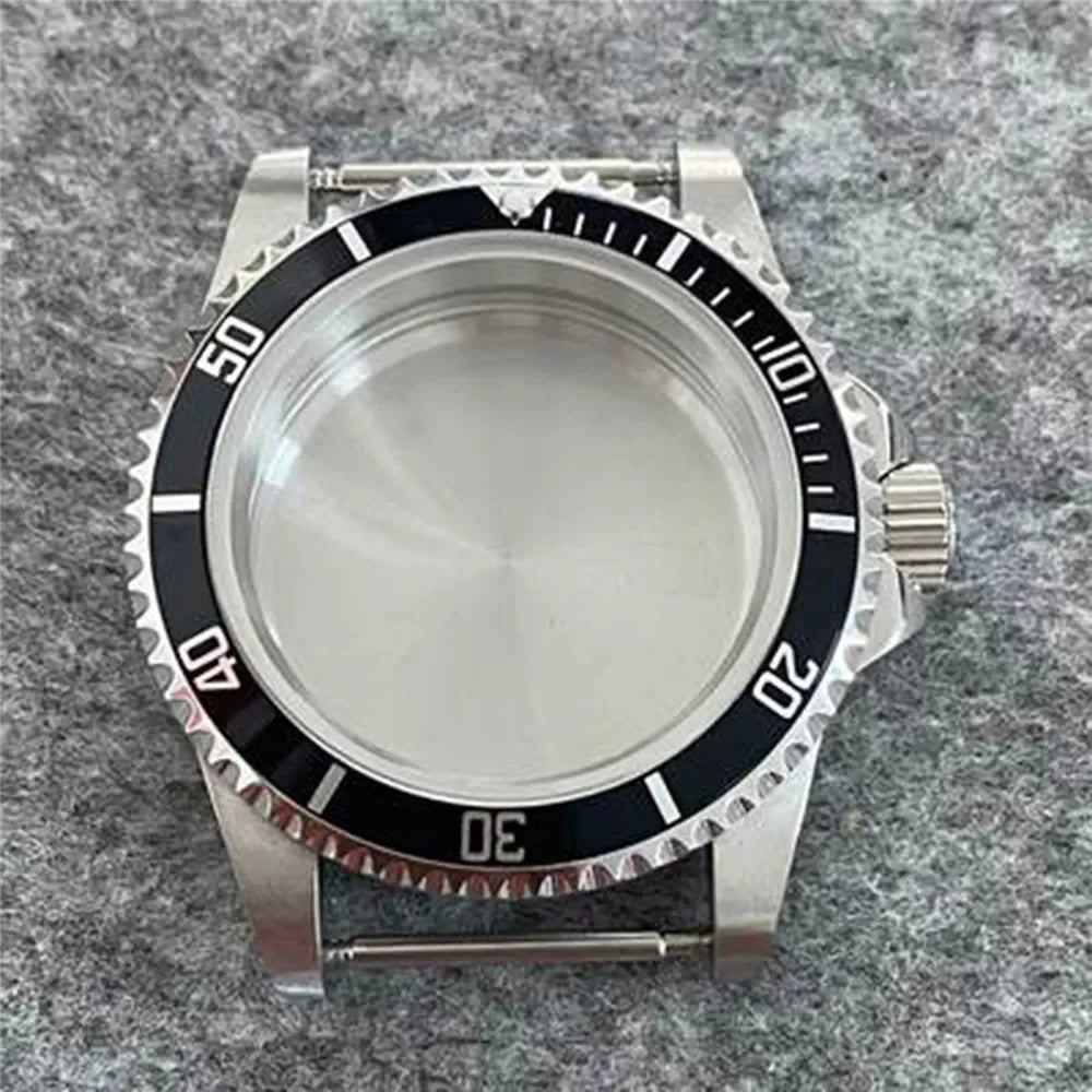 39.5mm Retro Flat Mirror Sapphire Glass Case Stainless Steel Case for NH35 NH36
