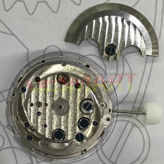 Asiatisches multifunktionales Datum@12 Bare Balance Wheel Automatisches mechanisches Uhrwerk
