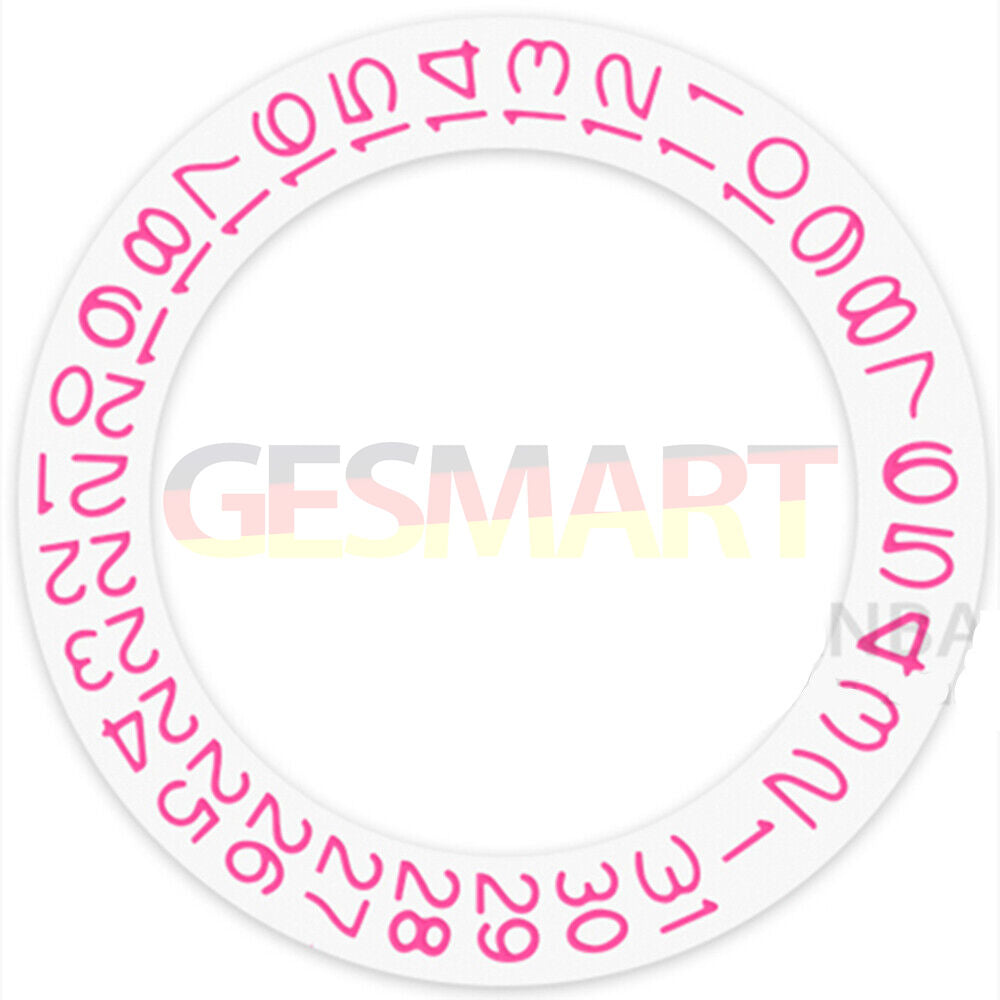 Pink character date wheel for NH35 NH36 watch movement, precise time adjustment part.