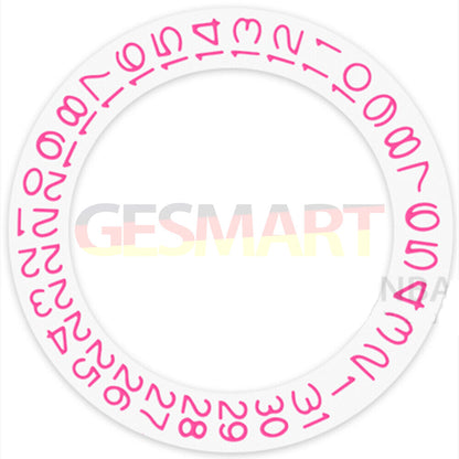 Pink character date wheel for NH35 NH36 watch movement, precise time adjustment part.