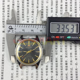 32mm China Made HONGLIAN Manual Mechanical Watch 17 Jews Black Dial Golden Nail