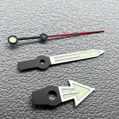 Red second hand watch hand with C3 lume, designed for Tuna NH35/36 NH70/72 SKX007 models, high visibility.