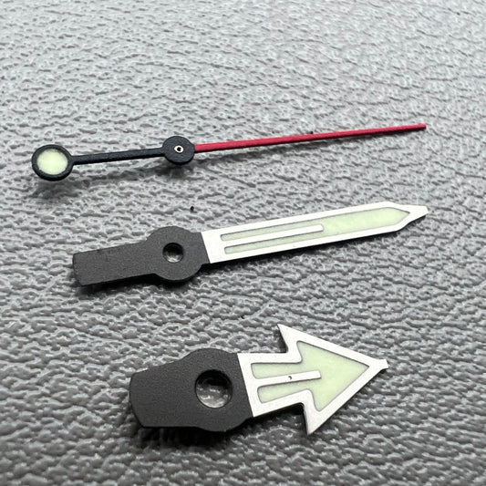 Red second hand watch hand with C3 lume, designed for Tuna NH35/36 NH70/72 SKX007 models, high visibility.