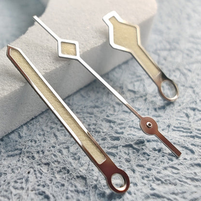 Snowflake shape C3 orange lume watch hands for NH34-NH70 movements.