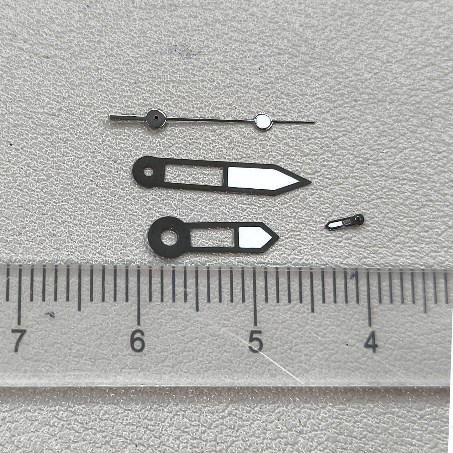 Dark Silver Trim Lume 4 Pins Watch Hands Set for NH39 Movement