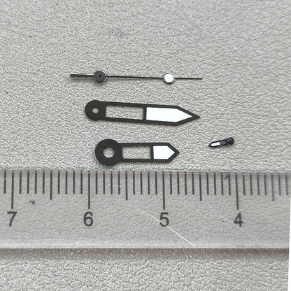 Dark Silver Trim Lume 4 Pins Watch Hands Set for NH39 Movement