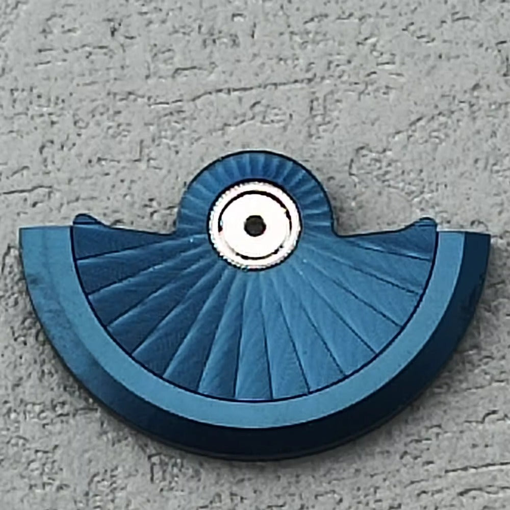 Blue radial pattern rotor for NH34/35/36/38 movements, enhancing watch performance ? brand name included.
