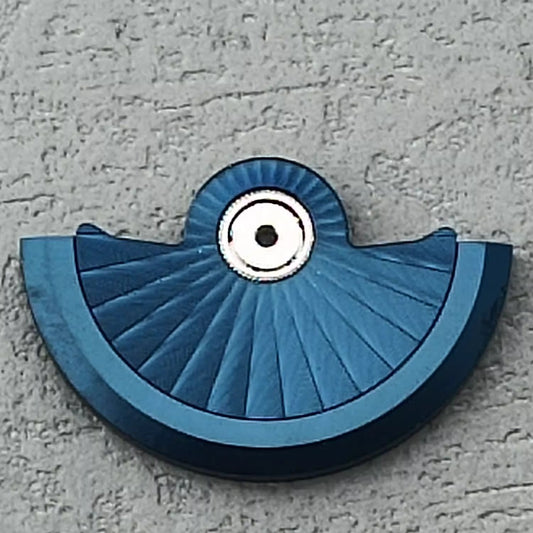 Blue radial pattern rotor for NH34/35/36/38 movements, enhancing watch performance ? brand name included.