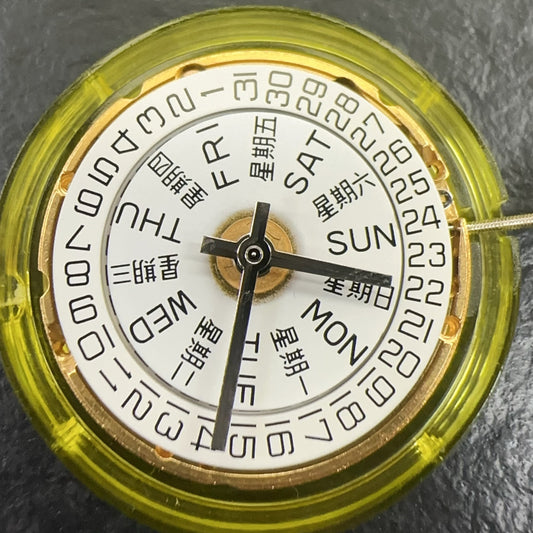 Tianjin Seagull 2836-2 V8 golden mechanical watch movement with double calendar, replacement for ETA2836-2.