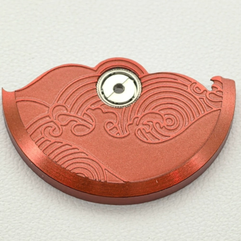 Red modified auspicious cloud rotor for NH35 NH36 watch movement.
