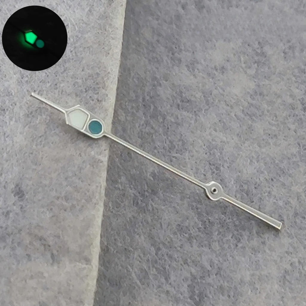 Watch Hands Silver Black For NH35 NH36 7S26 7S36 4R35 4R36 C3 Green Luminous