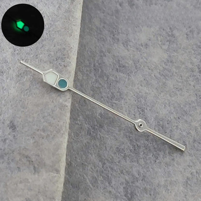 Watch Hands Silver Black For NH35 NH36 7S26 7S36 4R35 4R36 C3 Green Luminous