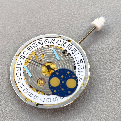 ISA 8171 Quartz Movement Golden With Moon Phase Multifunctional Date@3