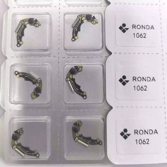 Set of 3 Swiss Made circuit boards for Ronda 1062 movement watch parts, precise and durable.