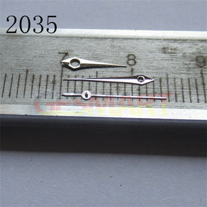 No Lume Silver Long Watch Hands Set for Miyota 2035 2115 2105 2305 Movement