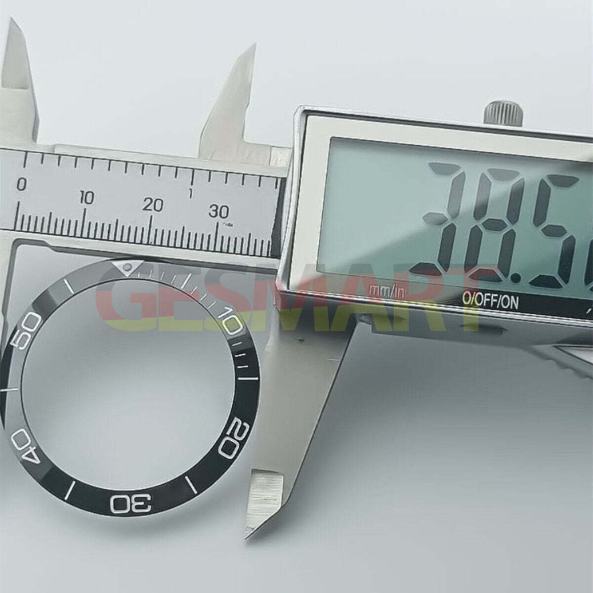 Conquest ceramic blue luminous bezel ring for 38.5mm watch, adding style and durable protection.