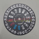 English Font Black Date Disk Wheel Week Wheel for Movement NH36 Date At 3