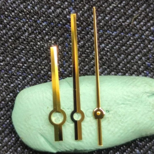 Golden watch hands set for Miyota 8215/8200 8N24 2813 movement, compatible with Datejust 41 models.