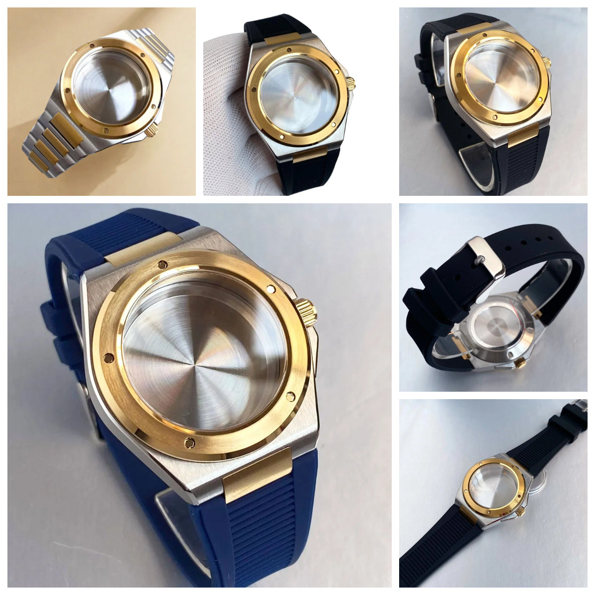 40mm Gold Plated Diving Watch Case with  20ATM Sapphire Glass for NH34 NH35