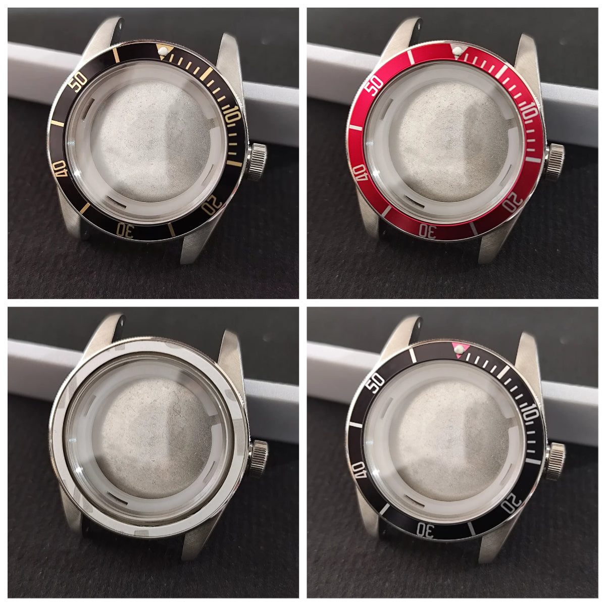 41mm For 8215 Watch Stainless Steel Case For 39.5mm Bezel Sapphire Glass Cases