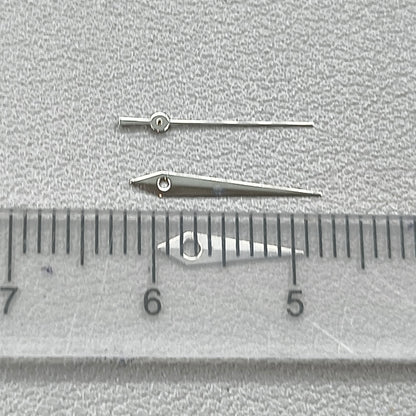 2 Sets Silver Polished Arrow Shape NO Lume Watch Hands for Miyota 1M12 Movement